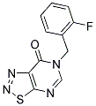 6-(2-FLUOROBENZYL)[1,2,3]THIADIAZOLO[5,4-D]PYRIMIDIN-7(6H)-ONE 结构式