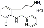 2-(7-CHLORO-2-PYRIDIN-2-YL-1H-INDOL-3-YL)-ETHYLAMINE MONOHYDROCHLORIDE 结构式