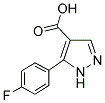 5-(4-FLUORO-PHENYL)-1H-PYRAZOLE-4-CARBOXYLIC ACID 结构式