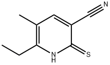 6-乙基-5-甲基-2-硫代-1,2-二氢吡啶-3-甲腈 结构式