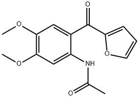 N-[2-(FURAN-2-CARBONYL)-4,5-DIMETHOXY-PHENYL]-ACETAMIDE 结构式