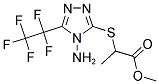 METHYL 2-([4-AMINO-5-(1,1,2,2,2-PENTAFLUOROETHYL)-4H-1,2,4-TRIAZOL-3-YL]SULFANYL)PROPANOATE 结构式