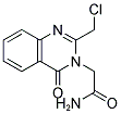 2-[2-(氯甲基)-4-氧-3,4-二氢喹唑啉-3-基]乙酰胺 结构式