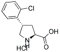 (+/-)-TRANS-4-(2-CHLOROPHENYL)PYRROLIDINE-3-CARBOXYLIC ACID HYDROCHLORIDE 结构式