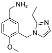 (3-[(2-ETHYL-1H-IMIDAZOL-1-YL)METHYL]-4-METHOXYBENZYL)AMINE 结构式
