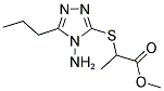 METHYL 2-[(4-AMINO-5-PROPYL-4H-1,2,4-TRIAZOL-3-YL)SULFANYL]PROPANOATE 结构式