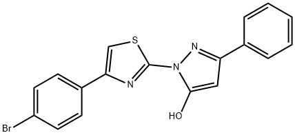1-[4-(4-BROMOPHENYL)-1,3-THIAZOL-2-YL]-3-PHENYL-1H-PYRAZOL-5-OL 结构式