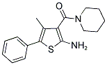 4-METHYL-5-PHENYL-3-(PIPERIDIN-1-YLCARBONYL)THIEN-2-YLAMINE 结构式