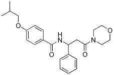 4-ISOBUTOXY-N-[3-(4-MORPHOLINYL)-3-OXO-1-PHENYLPROPYL]BENZAMIDE 结构式