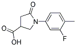 1-(3-Fluoro-4-methylphenyl)-5-oxopyrrolidine-3-carboxylic acid 结构式