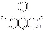 (6-CHLORO-2-METHYL-4-PHENYLQUINOLIN-3-YL)ACETIC ACID 结构式