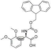 (R)-(2,3-DIMETHOXY-PHENYL)-[(9H-FLUOREN-9-YLMETHOXYCARBONYLAMINO)]-ACETIC ACID 结构式