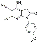 4,6-DIAMINO-1-(4-METHOXY-PHENYL)-2-OXO-2,3-DIHYDRO-1H-PYRROLO[2,3-B]PYRIDINE-5-CARBONITRILE 结构式