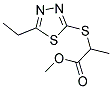 METHYL 2-[(5-ETHYL-1,3,4-THIADIAZOL-2-YL)SULFANYL]PROPANOATE 结构式