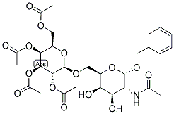 BENZYL 2-ACETAMIDO-2-DEOXY-6-O-(2,3,4,6-TETRA- O-ACETYL-BETA-D-GALACTOPYRANOSYL)-ALPHA-D-GALACTOPYRANOSIDE 结构式