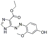 ETHYL 5-[(E)-(4-HYDROXY-2-METHOXYPHENYL)DIAZENYL]-1H-IMIDAZOLE-4-CARBOXYLATE 结构式
