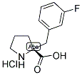 (R)-ALPHA-(3-FLUOROBENZYL)-PROLINE-HCL 结构式