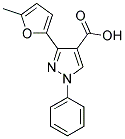 3-(5-METHYL-2-FURYL)-1-PHENYL-1H-PYRAZOLE-4-CARBOXYLIC ACID 结构式