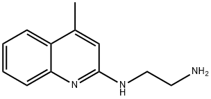 N-(2-氨基乙基)-N-(4-甲基喹啉-2-基)胺 结构式