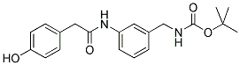 [3-[2-(4-Hydroxy-phenyl)-acetylamino]-benzyl]-carbamic acid tert-butyl ester 结构式