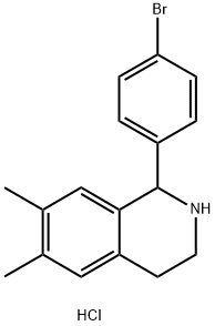 1-(4-BROMOPHENYL)-6,7-DIMETHYL-1,2,3,4-TETRAHYDROISOQUINOLINE HYDROCHLORIDE 结构式