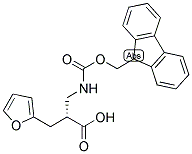 (R)-2-[(9H-FLUOREN-9-YLMETHOXYCARBONYLAMINO)-METHYL]-3-FURAN-2-YL-PROPIONIC ACID 结构式