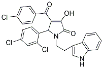 1-(2-(1H-Indol-3-yl)ethyl)-4-(4-chlorobenzoyl)-5-(2,4-dichlorophenyl)-3-hydroxy-1H-pyrrol-2(5H)-one 结构式