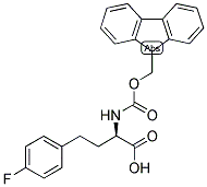 (R)-2-(9H-FLUOREN-9-YLMETHOXYCARBONYLAMINO)-4-(4-FLUORO-PHENYL)-BUTYRIC ACID 结构式