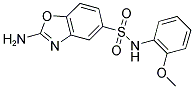 2-AMINO-N-(2-METHOXYPHENYL)-1,3-BENZOXAZOLE-5-SULFONAMIDE 结构式