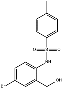 N-(4-BROMO-2-HYDROXYMETHYL-PHENYL)-4-METHYL-BENZENESULFONAMIDE 结构式
