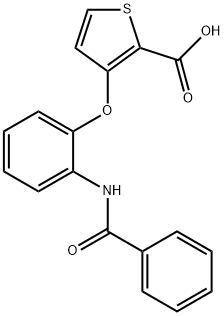 3-[2-(Benzoylamino)phenoxy]-2-thiophenecarboxylic acid 结构式
