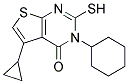 3-CYCLOHEXYL-5-CYCLOPROPYL-2-MERCAPTOTHIENO[2,3-D]PYRIMIDIN-4(3H)-ONE 结构式