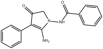 N-(5-氨基-3-氧代-4-苯基-2,3-二氢-1H-吡咯-1-基)苯甲酰胺 结构式
