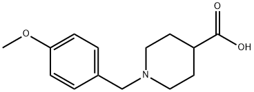1-(4-甲氧基苄基)哌啶-4-羧酸 结构式