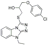 1-(4-CHLORO-PHENOXY)-3-(9-ETHYL-9H-BENZO[4,5]IMIDAZO[2,1-C][1,2,4]TRIAZOL-3-YLSULFANYL)-PROPAN-2-OL 结构式