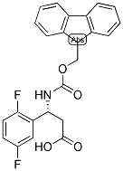 (R)-3-(2,5-DIFLUORO-PHENYL)-3-(9H-FLUOREN-9-YLMETHOXYCARBONYLAMINO)-PROPIONIC ACID 结构式