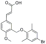 (2E)-3-(3-[(4-BROMO-2,6-DIMETHYLPHENOXY)METHYL]-4-METHOXYPHENYL)-2-PROPENOIC ACID 结构式