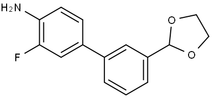 3'-(1,3-二氧戊环-2-基)-3-氟[1,1'-联苯]-4-胺 结构式