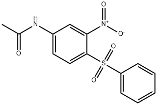 N-(3-硝基-4-(苯磺酰基)苯基)乙酰胺 结构式