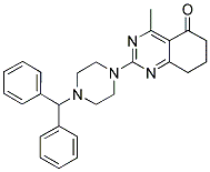 2-(4-BENZHYDRYLPIPERAZIN-1-YL)-4-METHYL-7,8-DIHYDROQUINAZOLIN-5(6H)-ONE 结构式