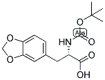 (S)-3-BENZO[1,3]DIOXOL-5-YL-2-TERT-BUTOXYCARBONYLAMINO-PROPIONIC ACID 结构式