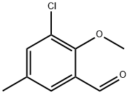 3-氯-2-甲氧基-5-甲基苯甲醛 结构式