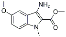 3-Amino-5-methoxy-1-methyl-1H-indole-2-carboxylic acid methyl ester 结构式