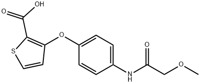 3-(4-[(2-METHOXYACETYL)AMINO]PHENOXY)-2-THIOPHENECARBOXYLIC ACID 结构式