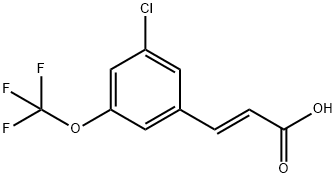 3-CHLORO-5-(TRIFLUOROMETHOXY)CINNAMIC ACID 结构式