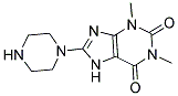 1,3-DIMETHYL-8-PIPERAZIN-1-YL-3,7-DIHYDRO-PURINE-2,6-DIONE 结构式