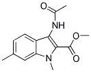 3-Acetylamino-1,6-dimethyl-1H-indole-2-carboxylic acid methyl ester 结构式
