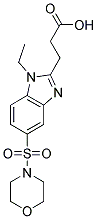 3-[1-ETHYL-5-(MORPHOLIN-4-YLSULFONYL)-1H-BENZIMIDAZOL-2-YL]PROPANOIC ACID 结构式