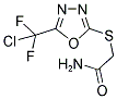2-((5-[CHLORO(DIFLUORO)METHYL]-1,3,4-OXADIAZOL-2-YL)SULFANYL)ACETAMIDE 结构式