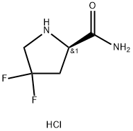 4,4-DIFLUORO-D-PROLINAMIDE HYDROCHLORIDE 结构式